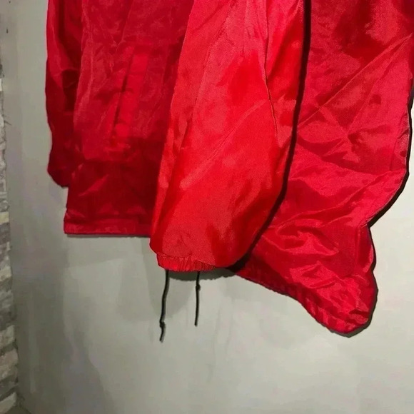 Original Vintage 1970’s NBC News Employee Red Nylon Jacket - Size S - Chalk Line - Picture 3 of 9